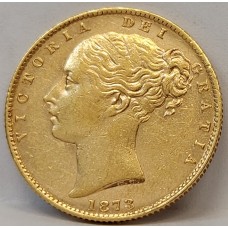 AUSTRALIA 1873 . ONE 1 SOVEREIGN . SYDNEY . GOLD